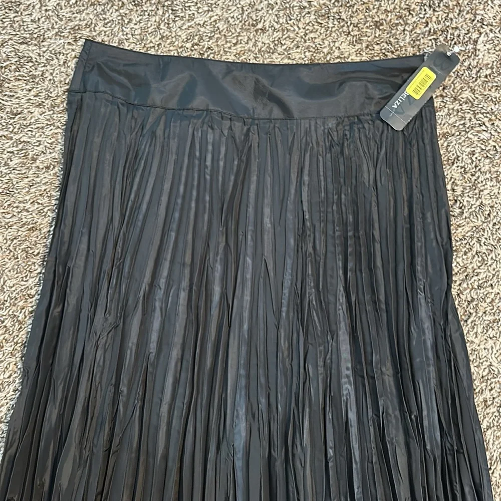 NWT BELIZA black midi skirt n